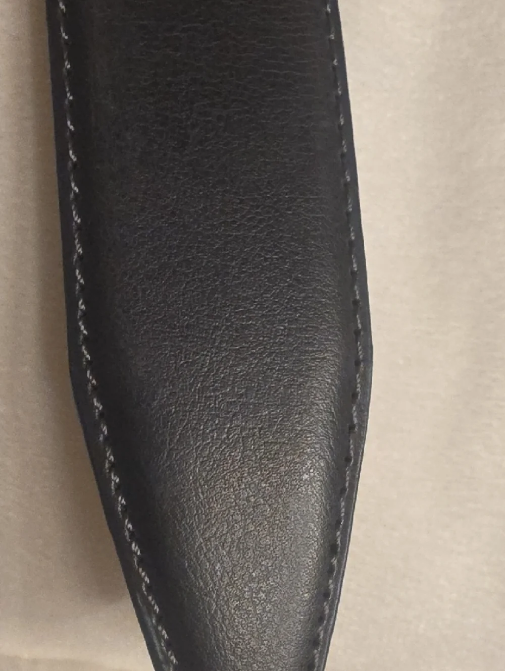 English Laundry Black Leather Belt with Brown Interior and Silver Buckle Size 40